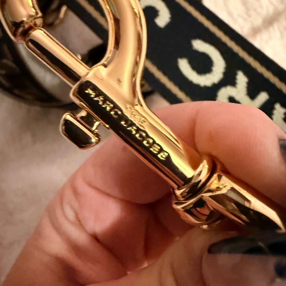 Marc Jacobs Black and Gold guitar style strap - Picture 2 of 5